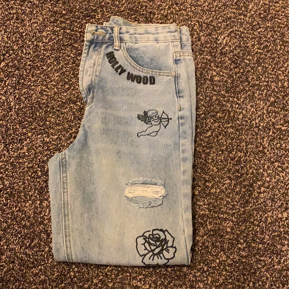 Baggy embroidered Jeans x-small - Picture 6 of 6